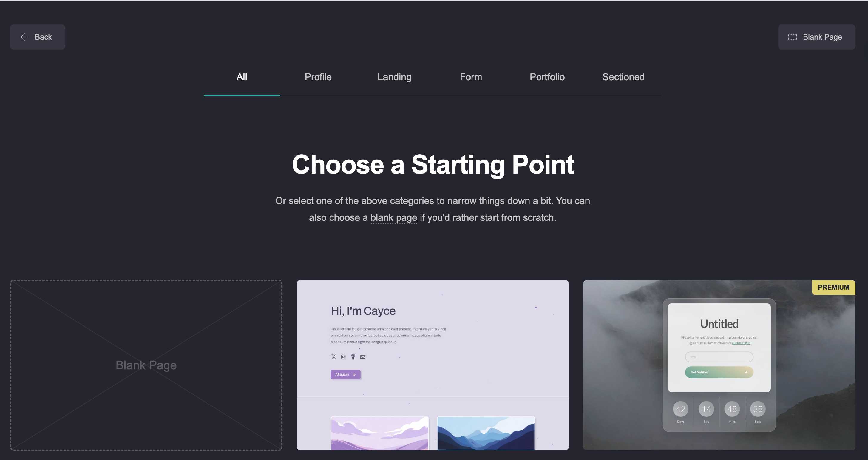 Carrd is deliberately minimal. It builds one-page websites, and it does that extremely well.