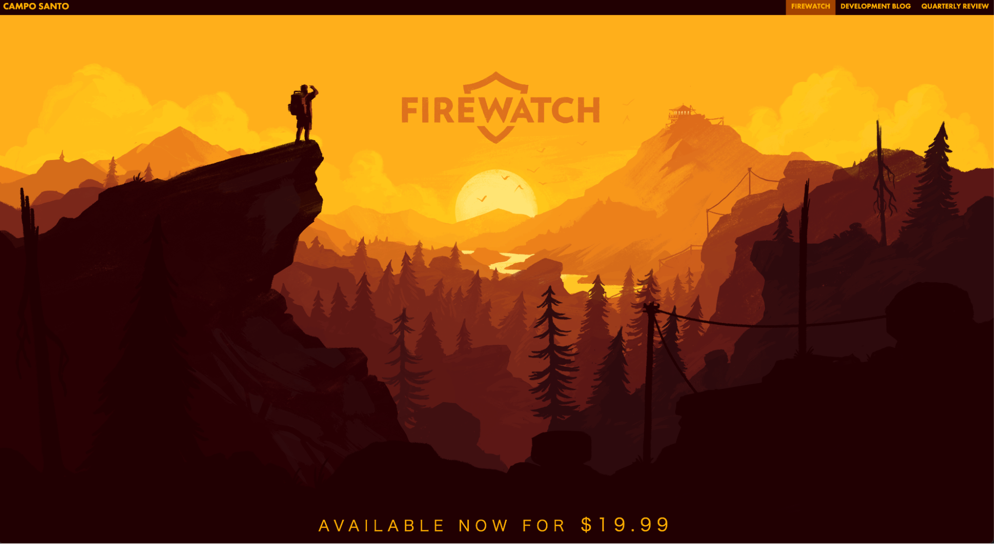 パララックスリバイバルの一例(https://www.firewatchgame.com/)