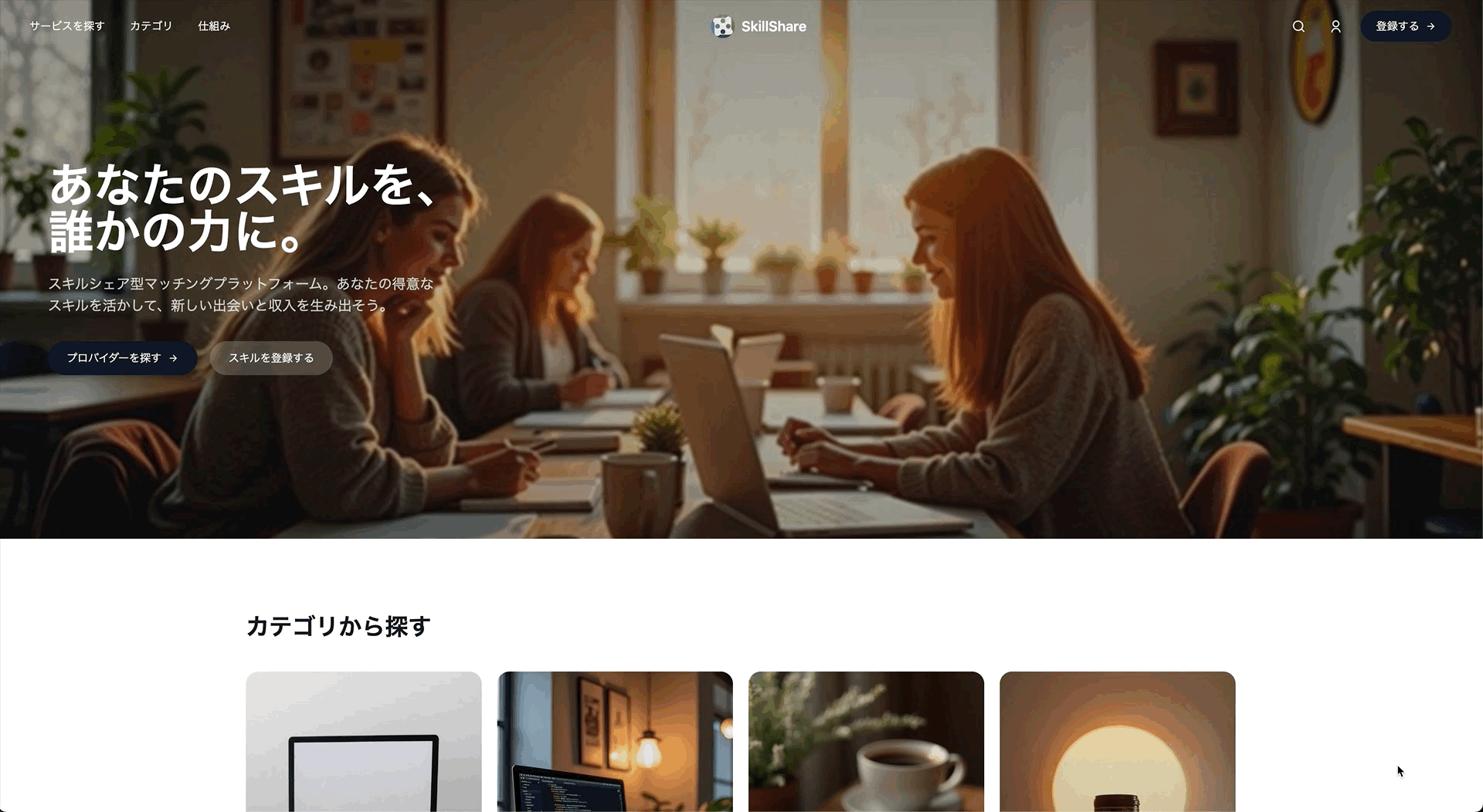 Readdyで作成されたサイト
