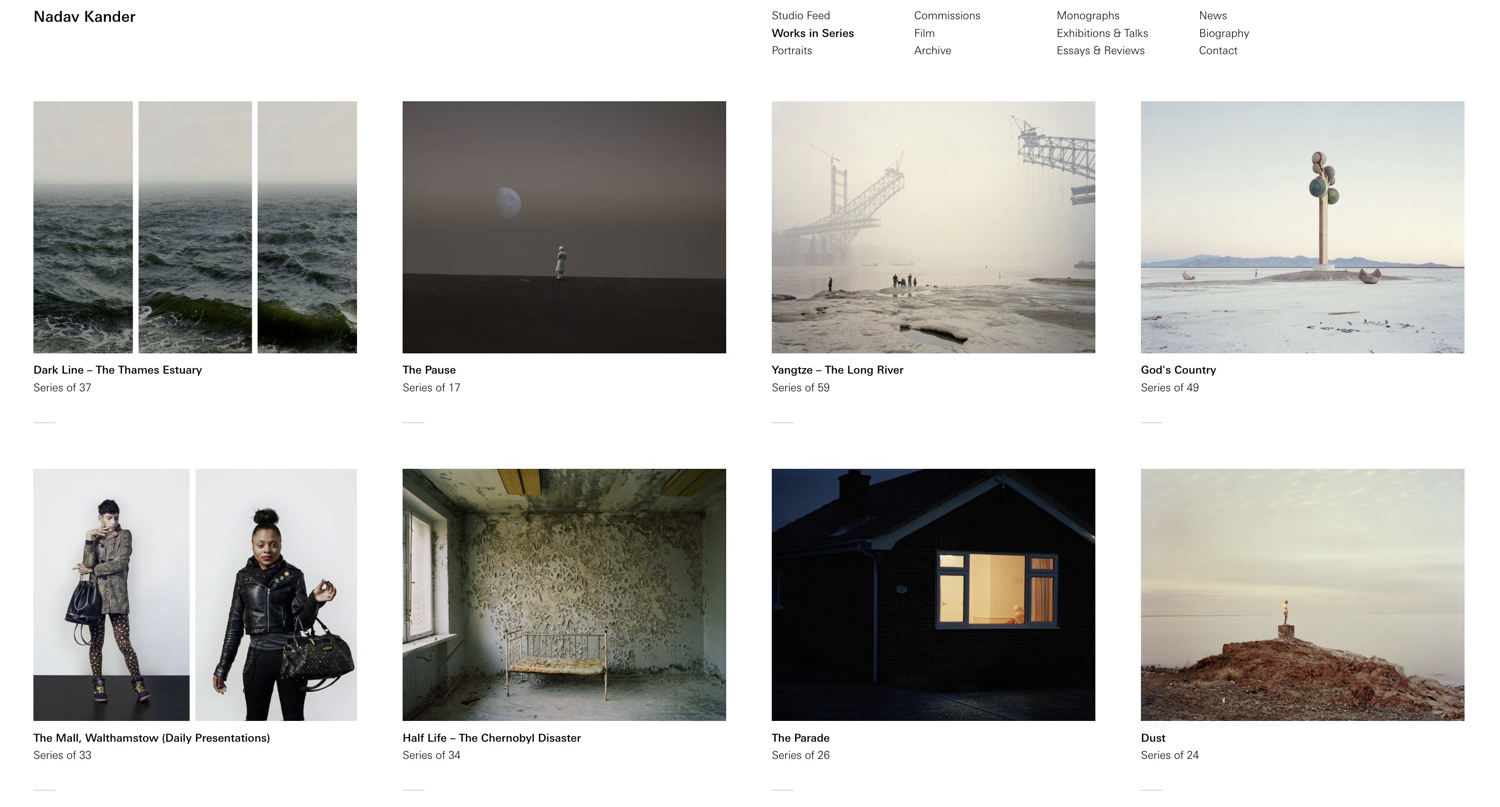 Nadav kander公式サイト