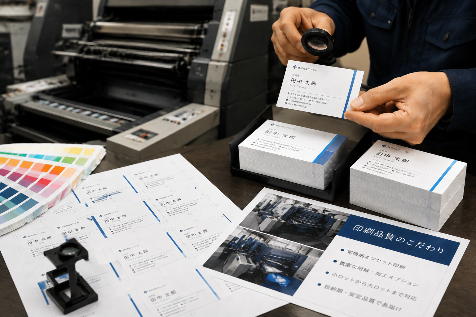 印刷会社で名刺を作る