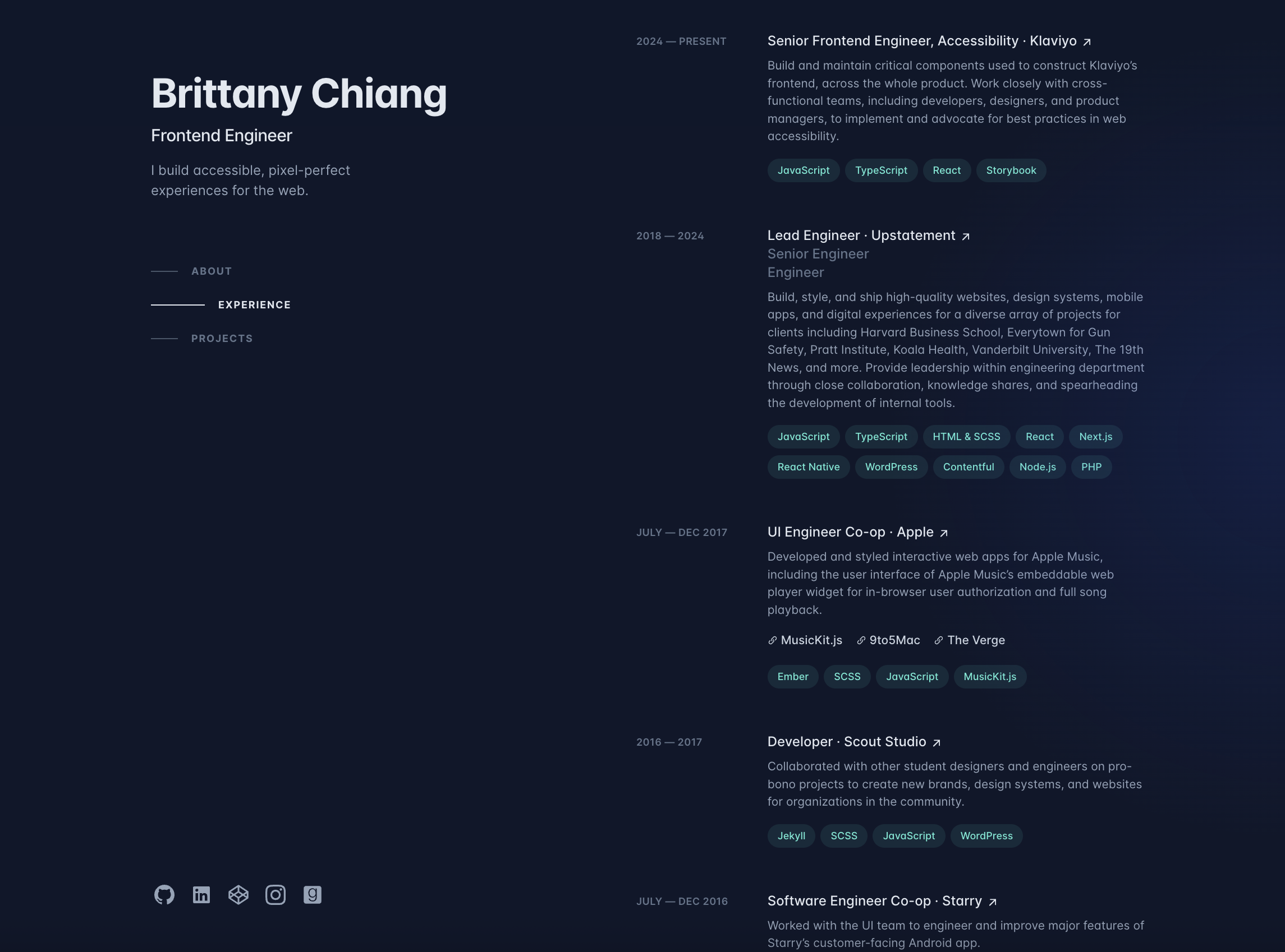 brittany chiang公式サイト