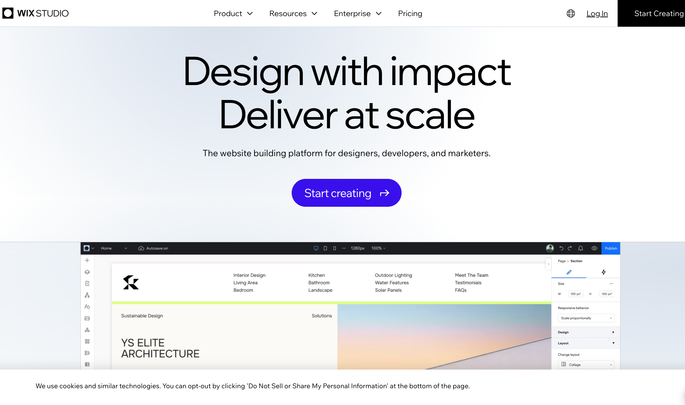 Wix Studio is the professional-tier version of Wix, designed for agencies and designers who need more control than the standard Wix editor offers. 