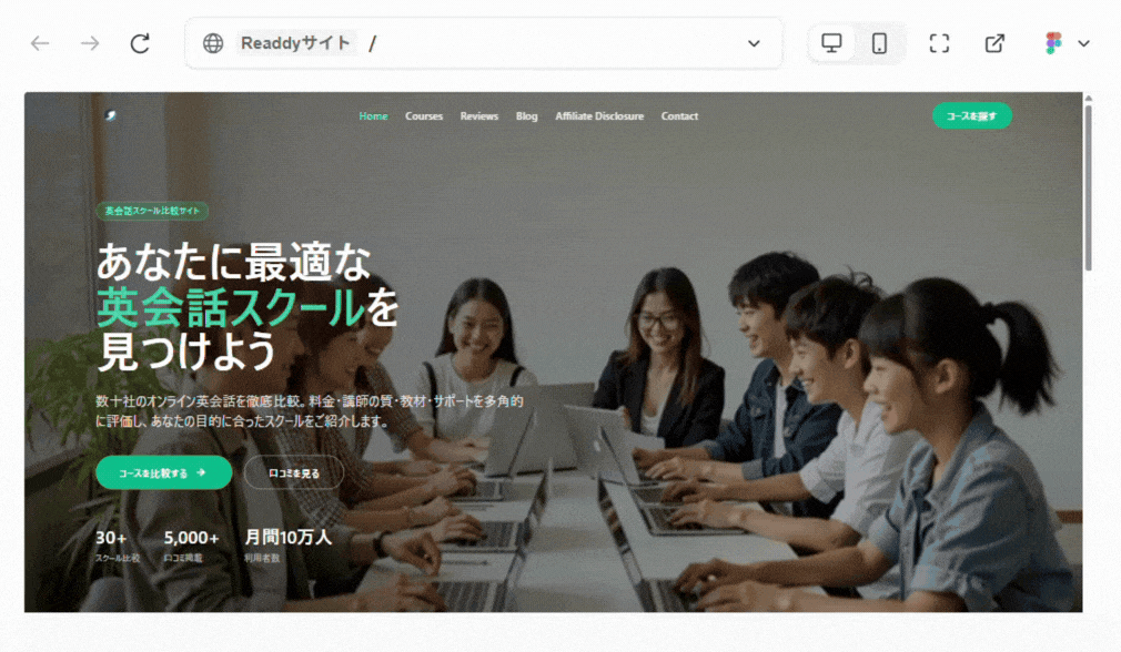 生成されたアフィリエイトサイト