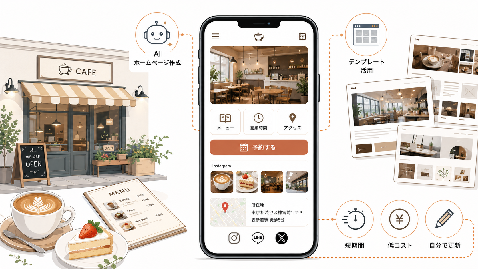 AIで作成したホームページの実際の使用場面