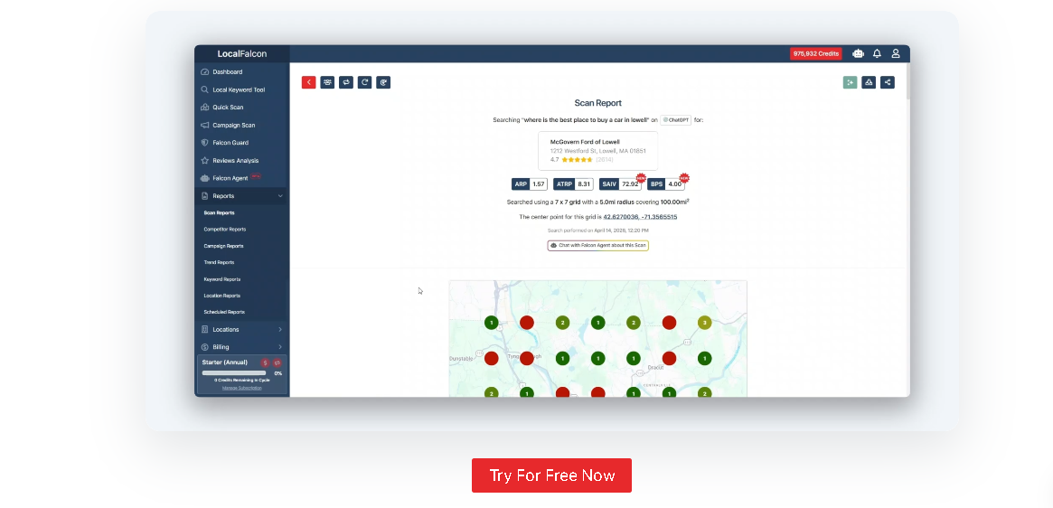 Local Falcon rank tracker homepage