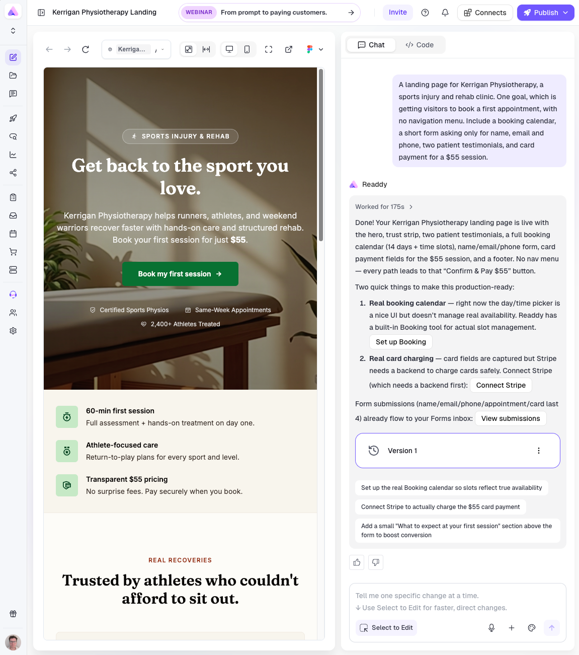 How to increase your landing page conversion rate by building a page with an AI website builder