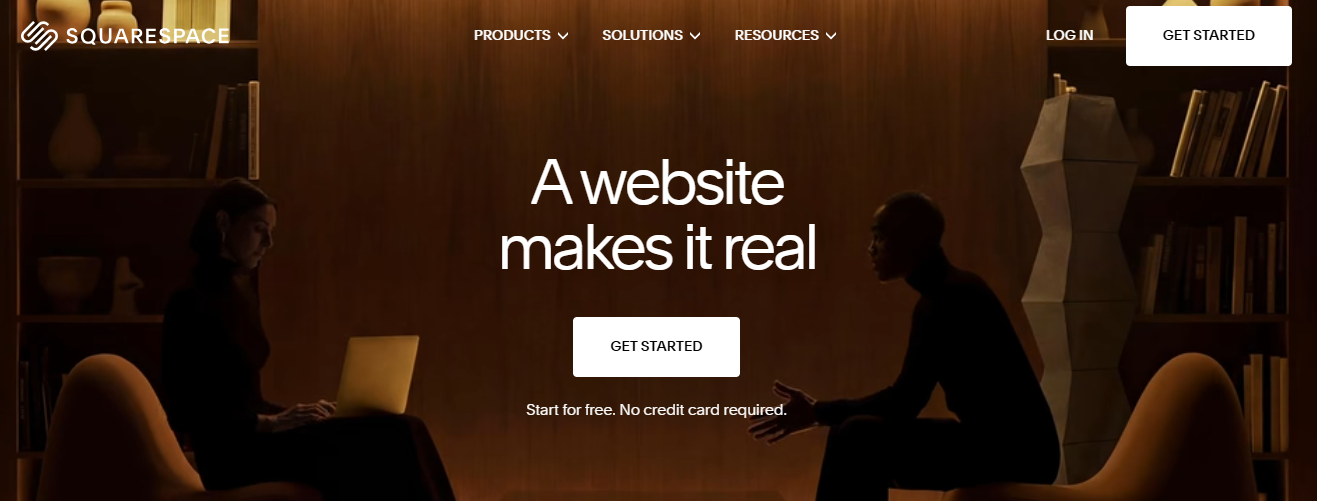 Squarespace homepage
