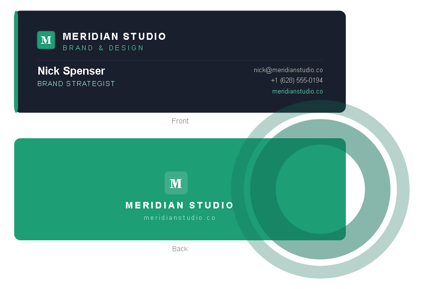 Example business card