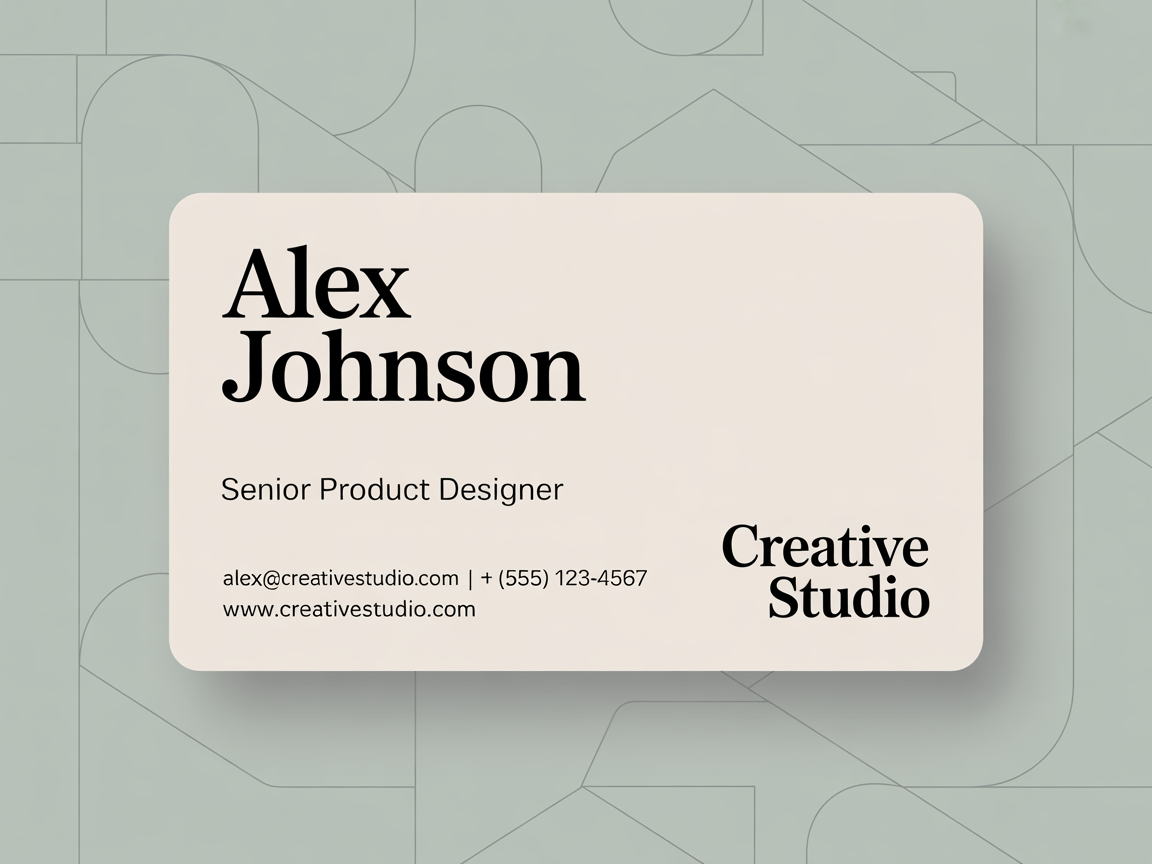 Example business card generated from Readdy’s business card generator