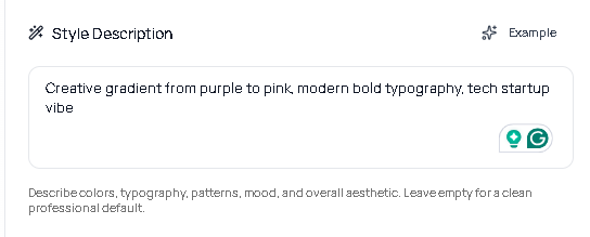 Set your style preferences