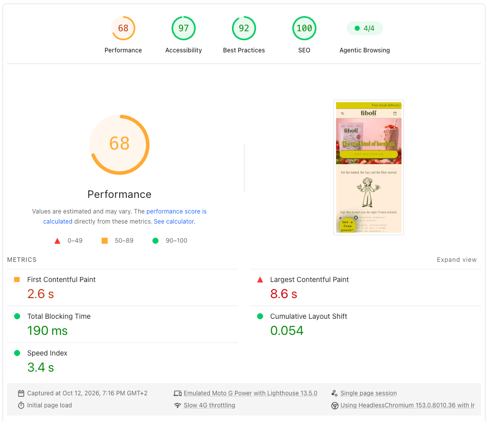 Website speed optimization tools showing Core Web Vitals field data in PageSpeed Insights