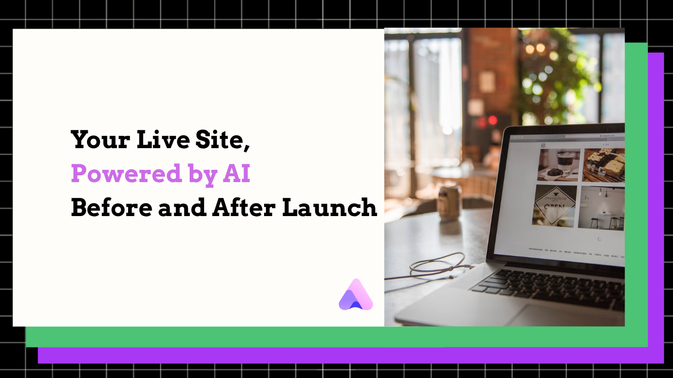 Cover Image for The AI website builder for generating, publishing, and updating a live site with AI instructions