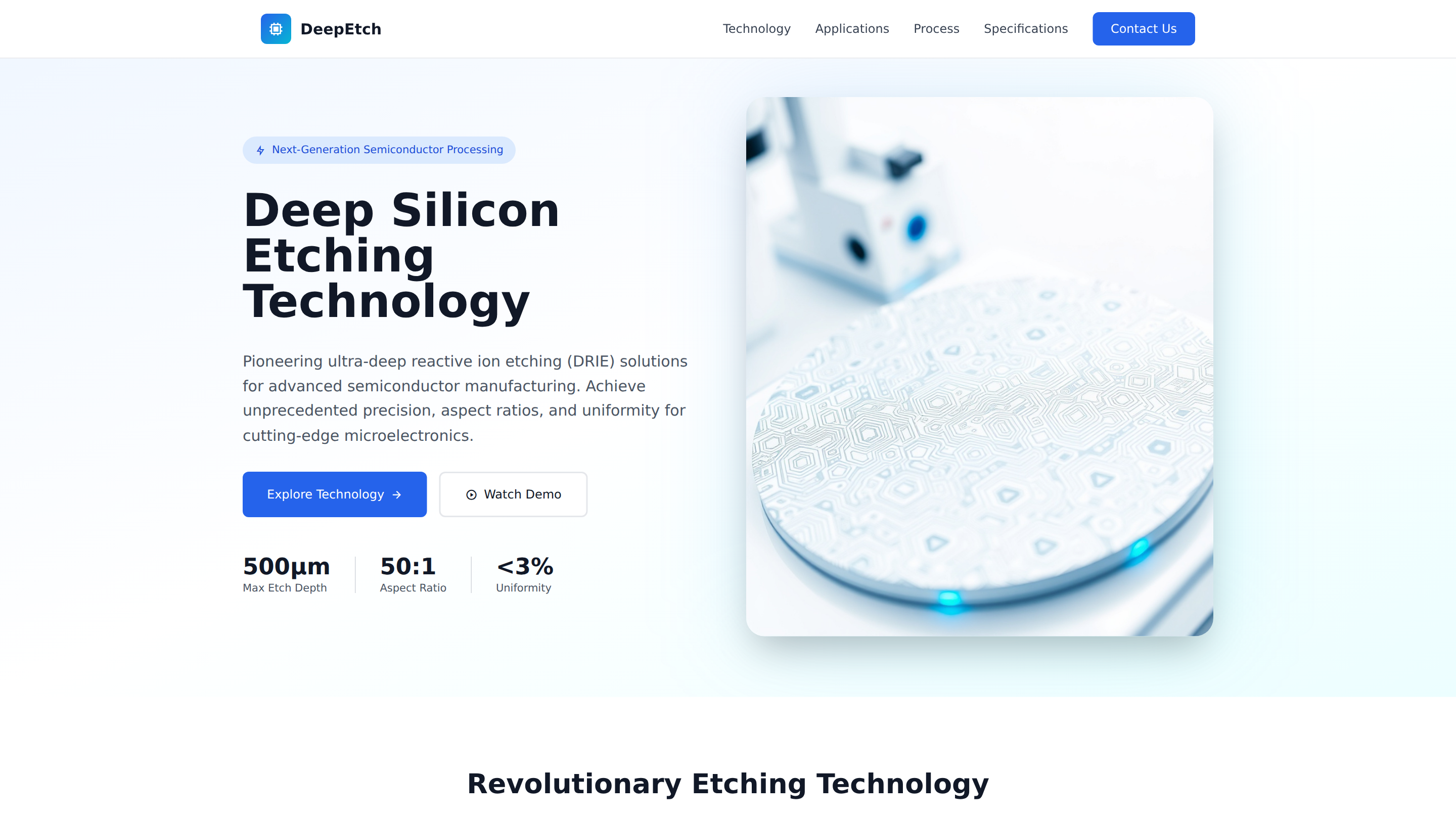 Deep Silicon Etching Technology