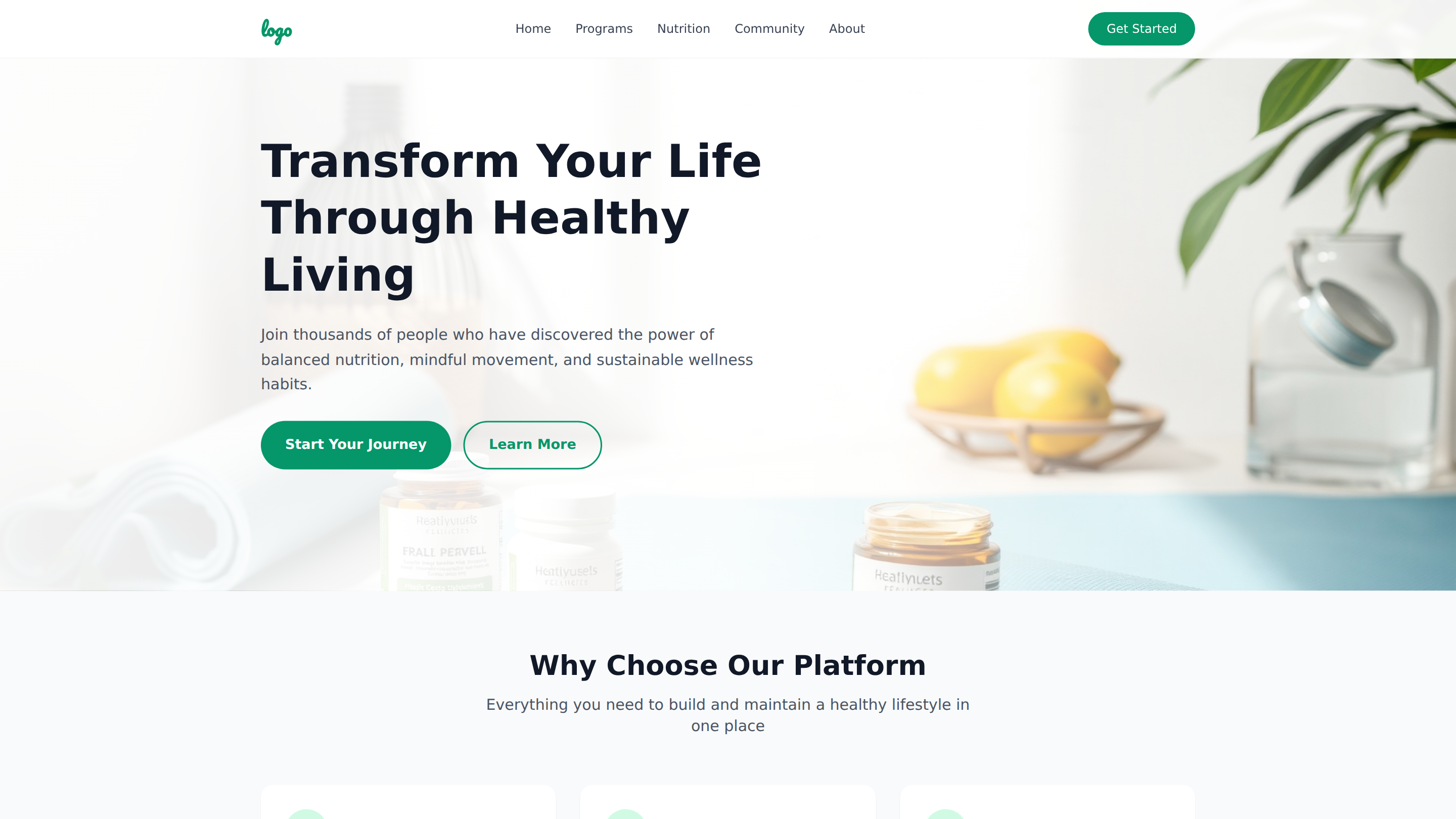 Healthy Lifestyle Platform