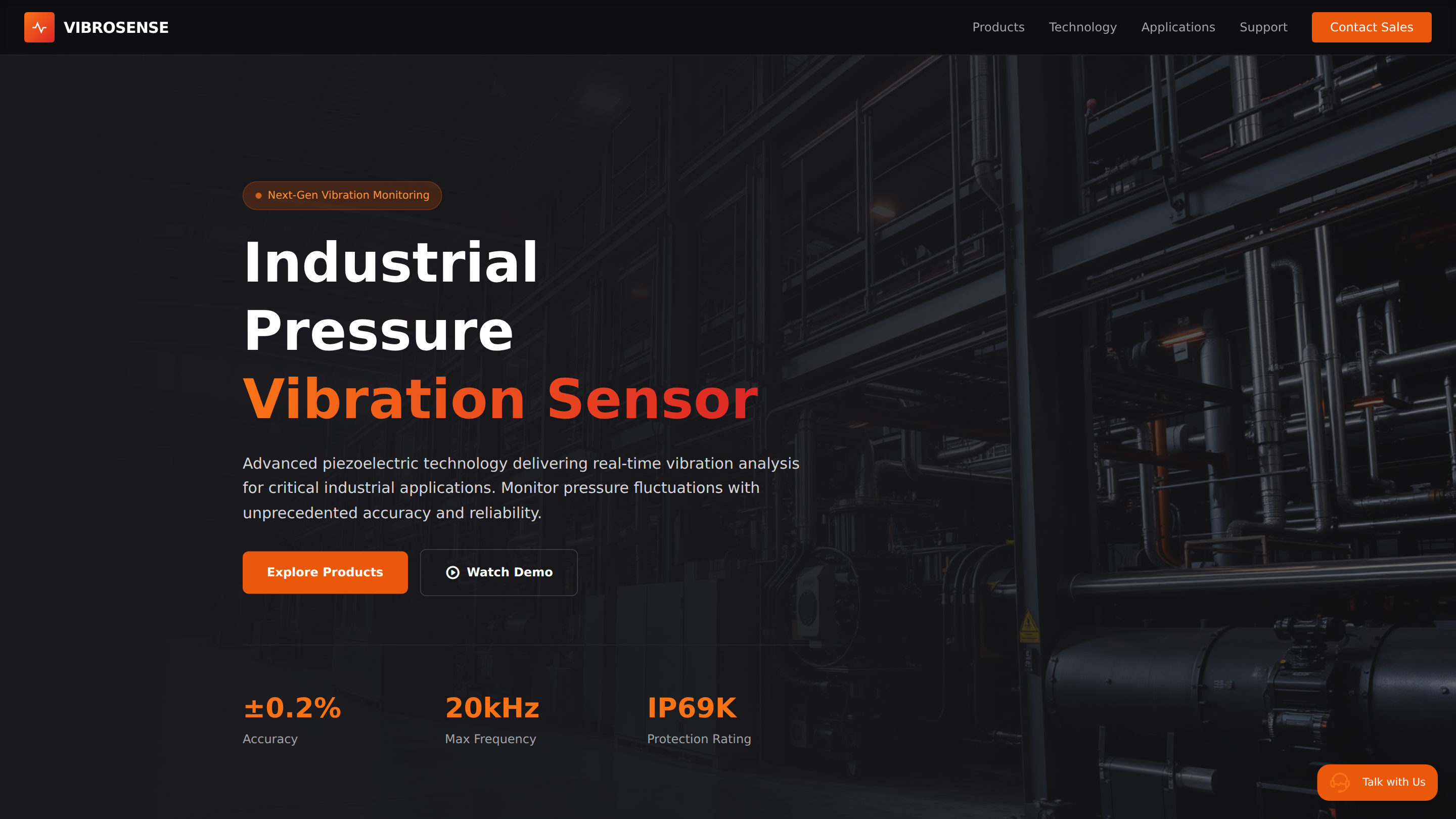 Industrial Pressure Vibration Sensor