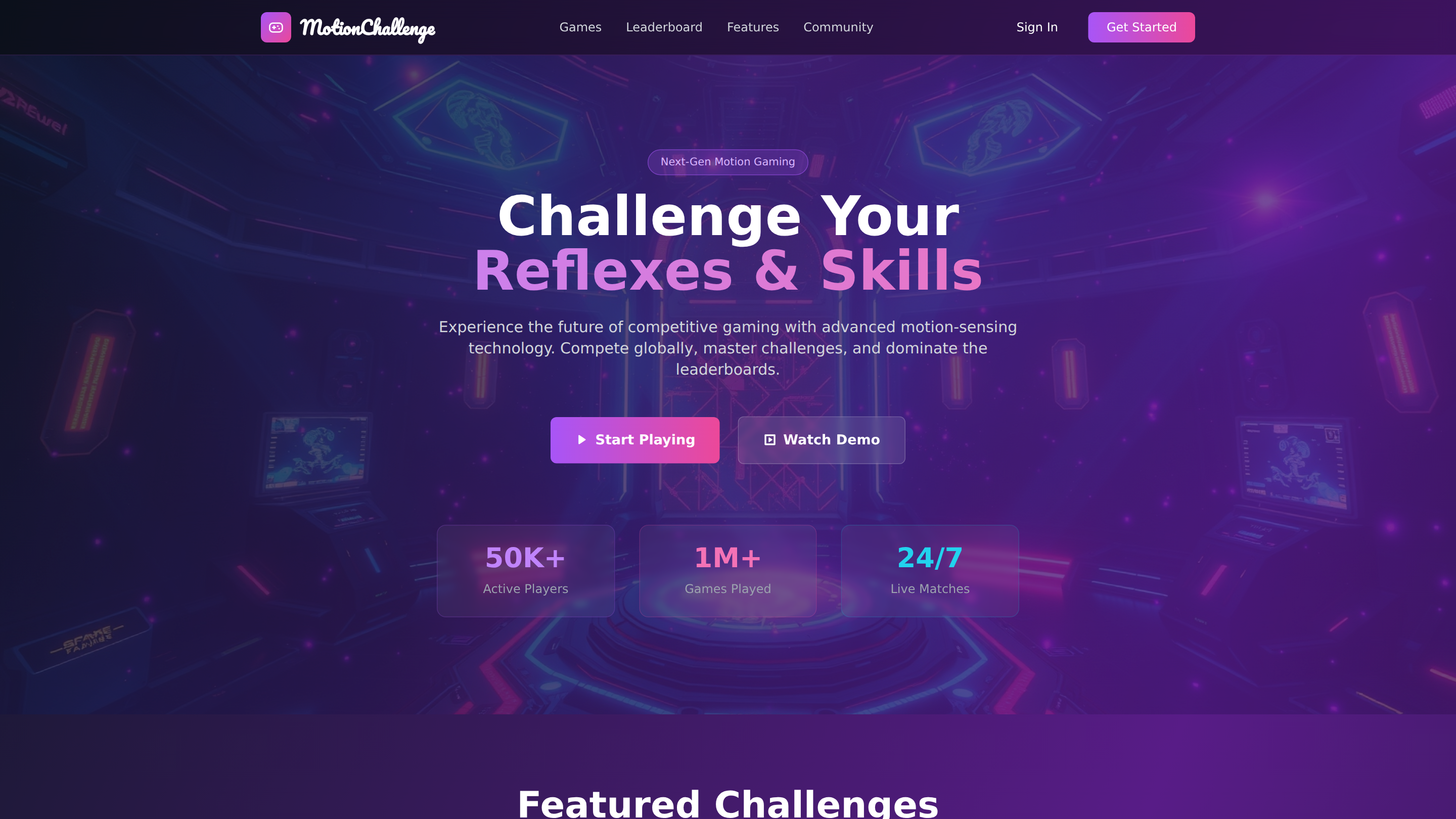Motion-Sensing Competitive Challenge Game