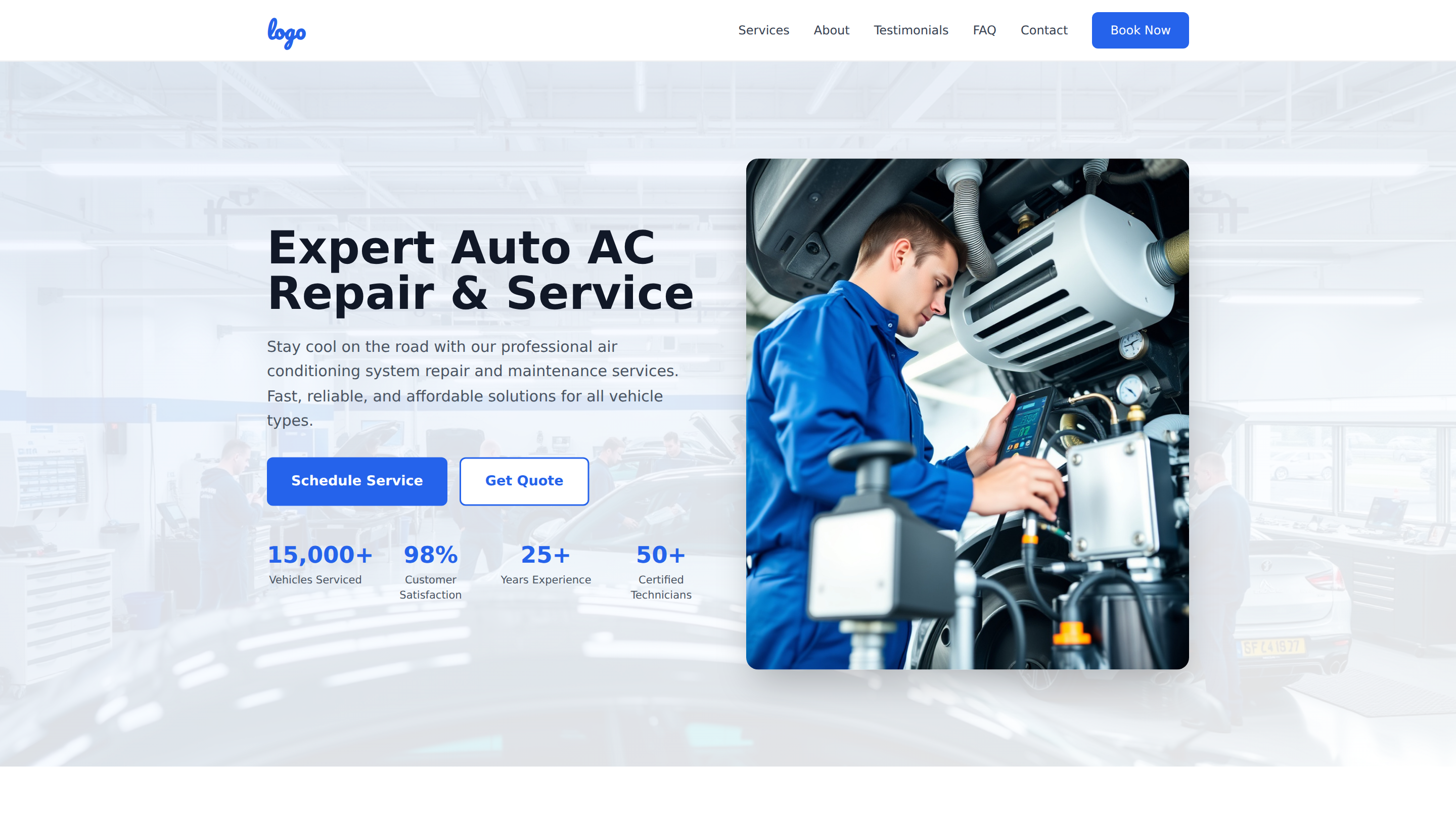 Auto Air Conditioning System Repair Technology