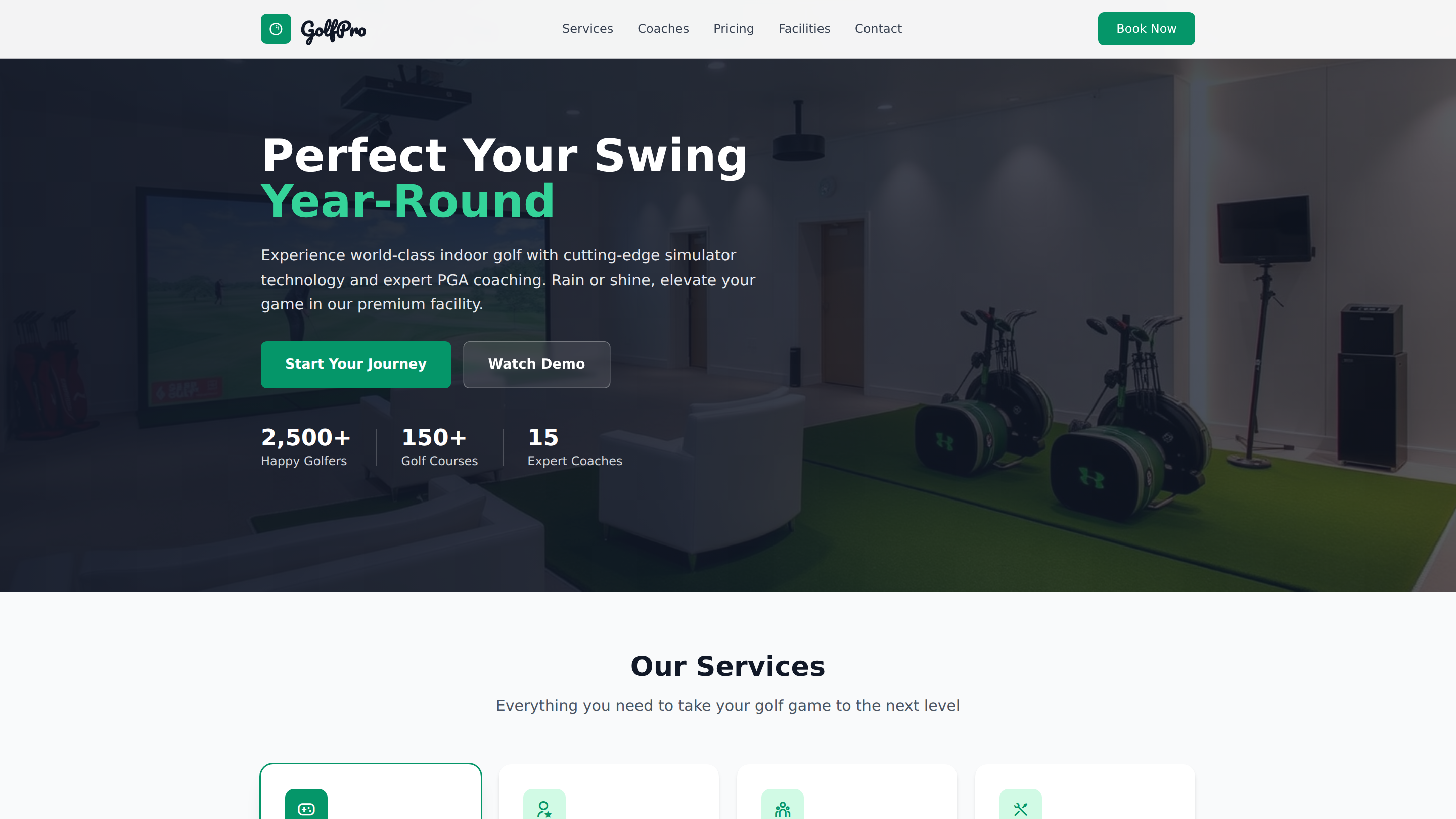 Indoor Golf Experience & Coach Services