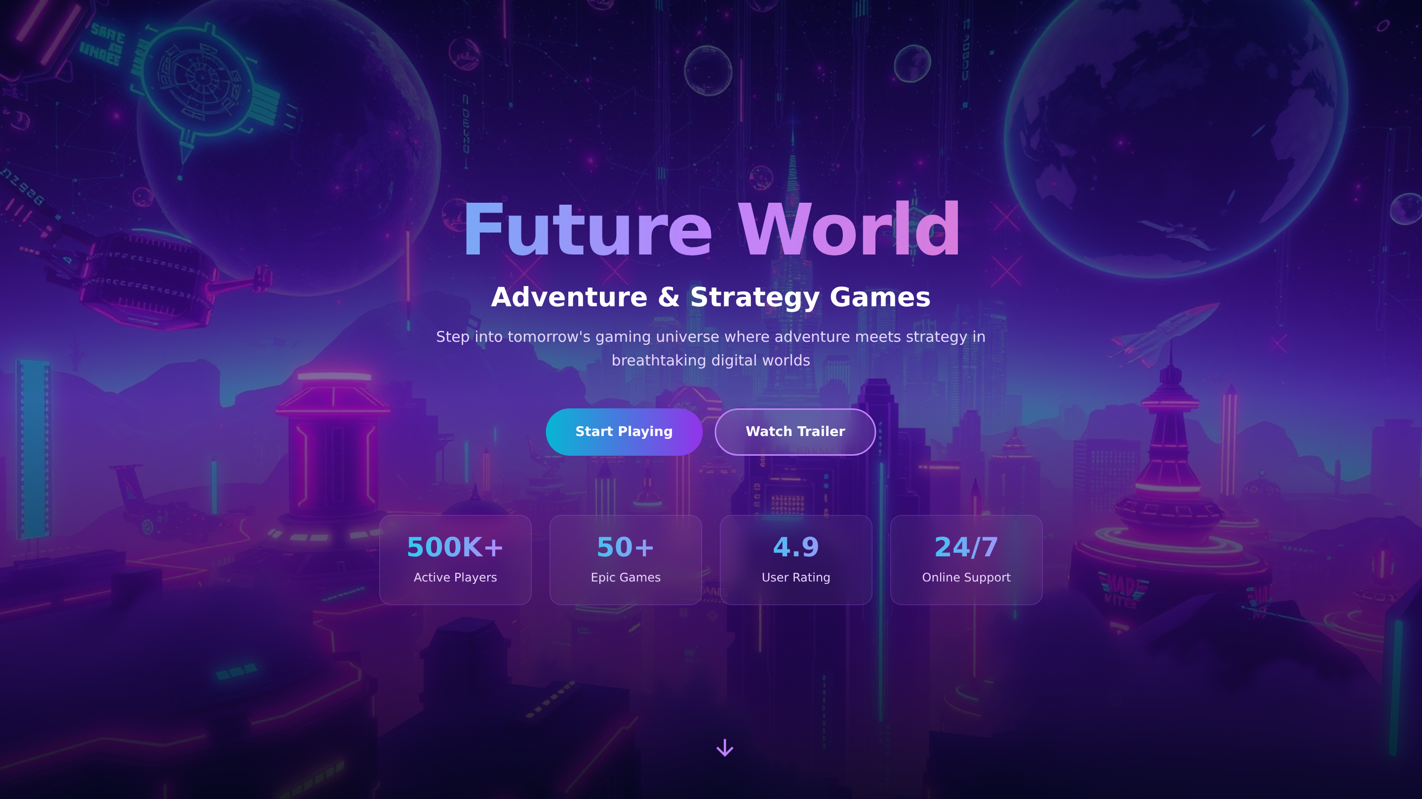 Future World Adventure and Strategy Games