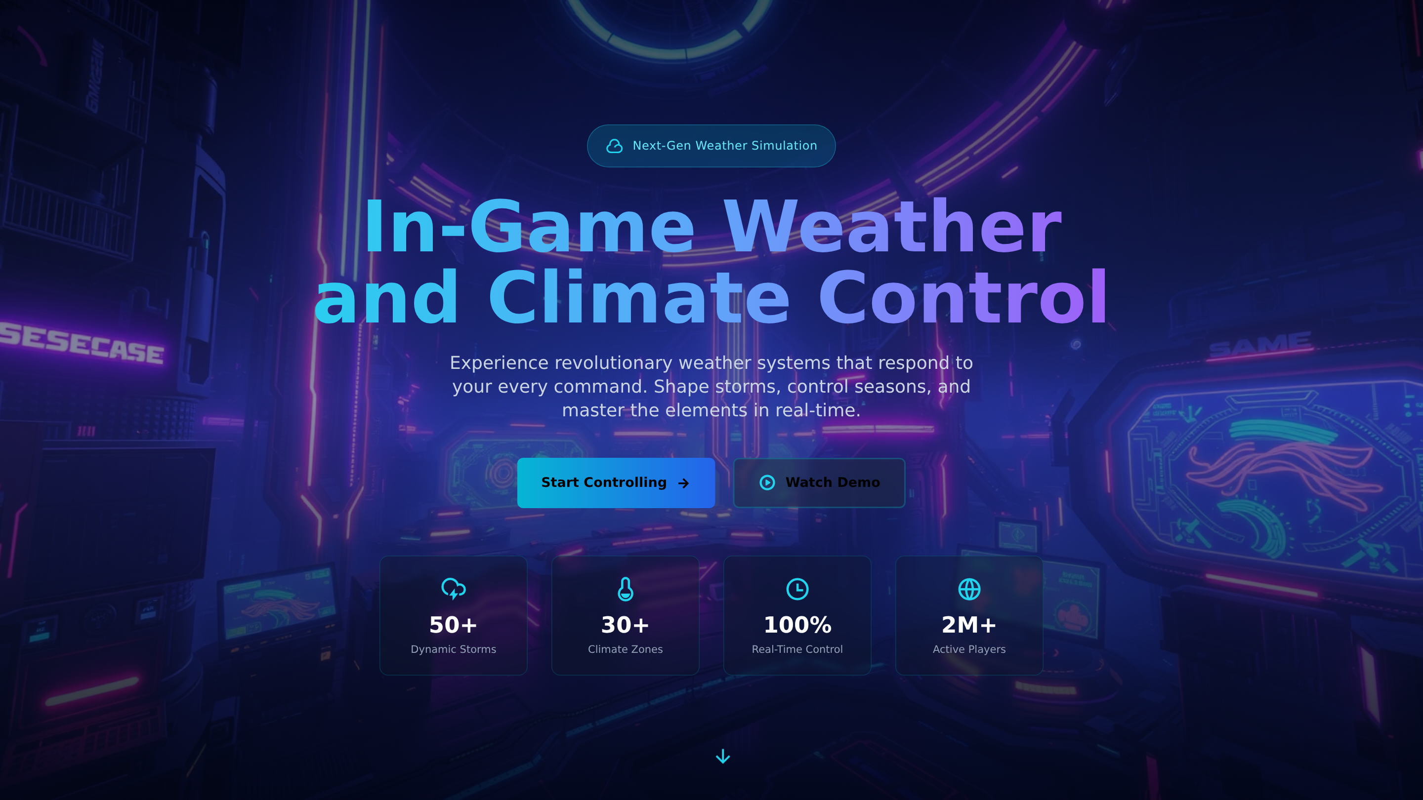 In-Game Weather and Climate Control Games
