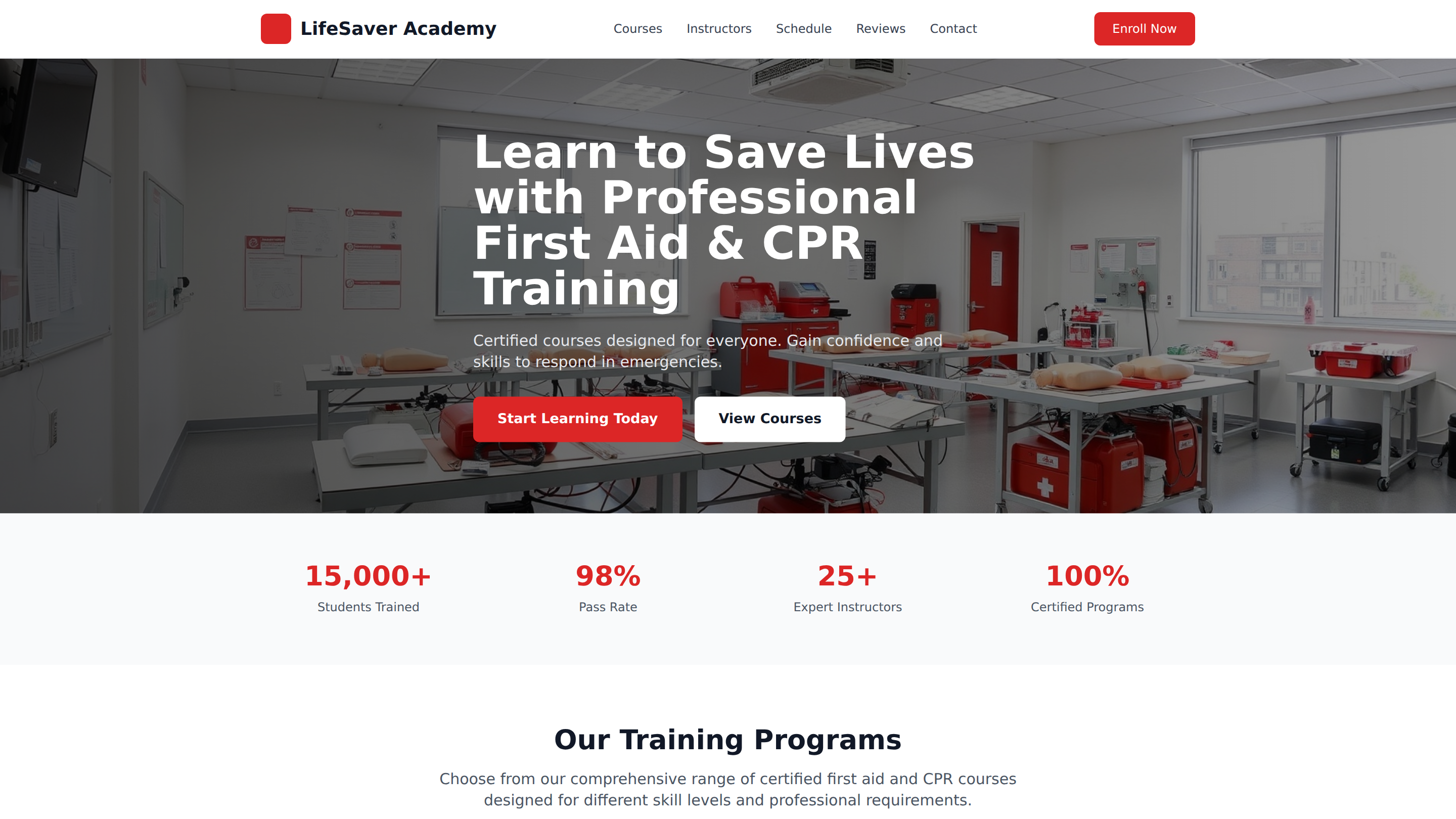Basic First Aid and CPR Courses