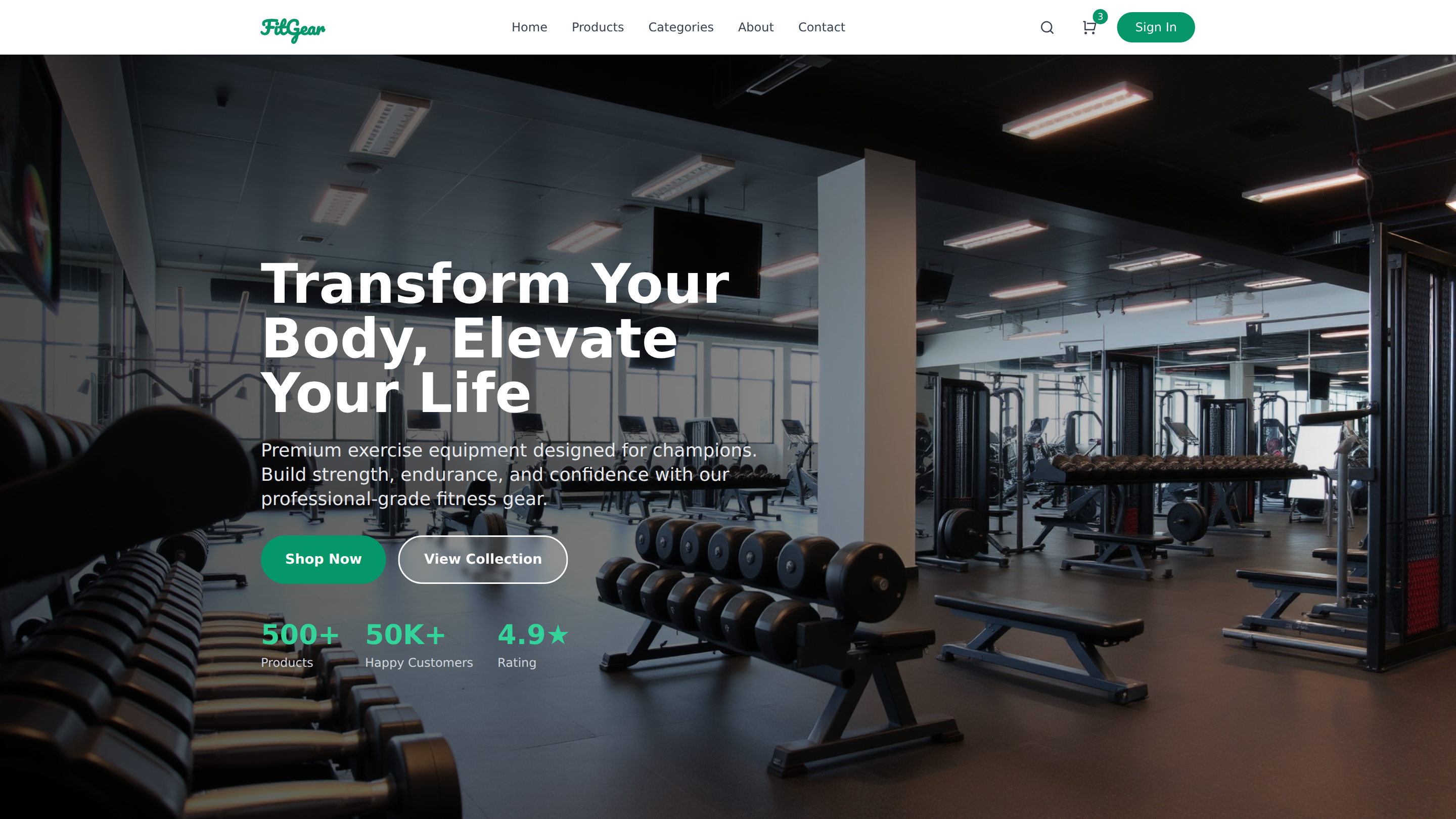 FitGear - Premium Exercise Equipment for Champions