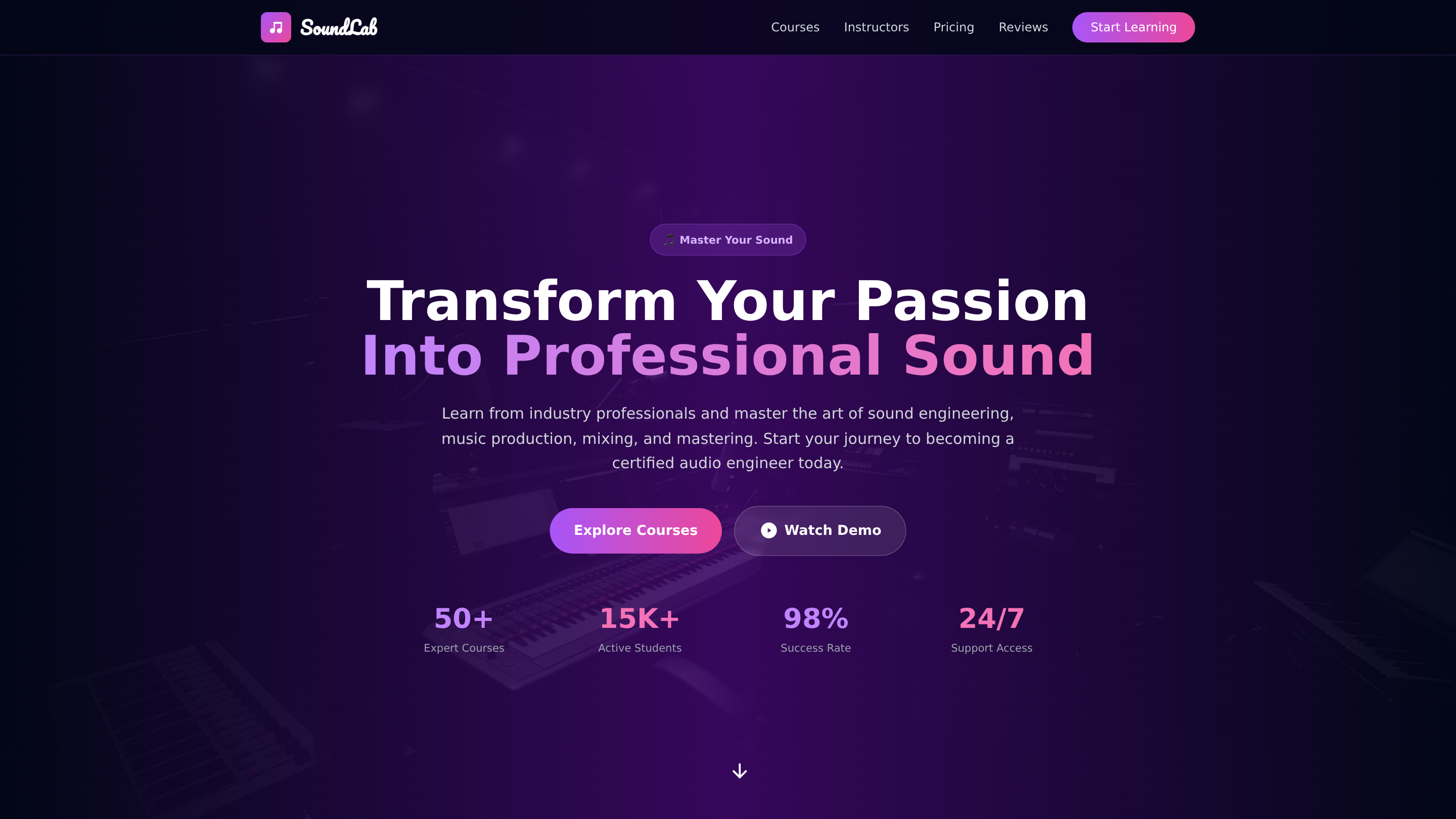 Sound Engineering and Music Production Courses