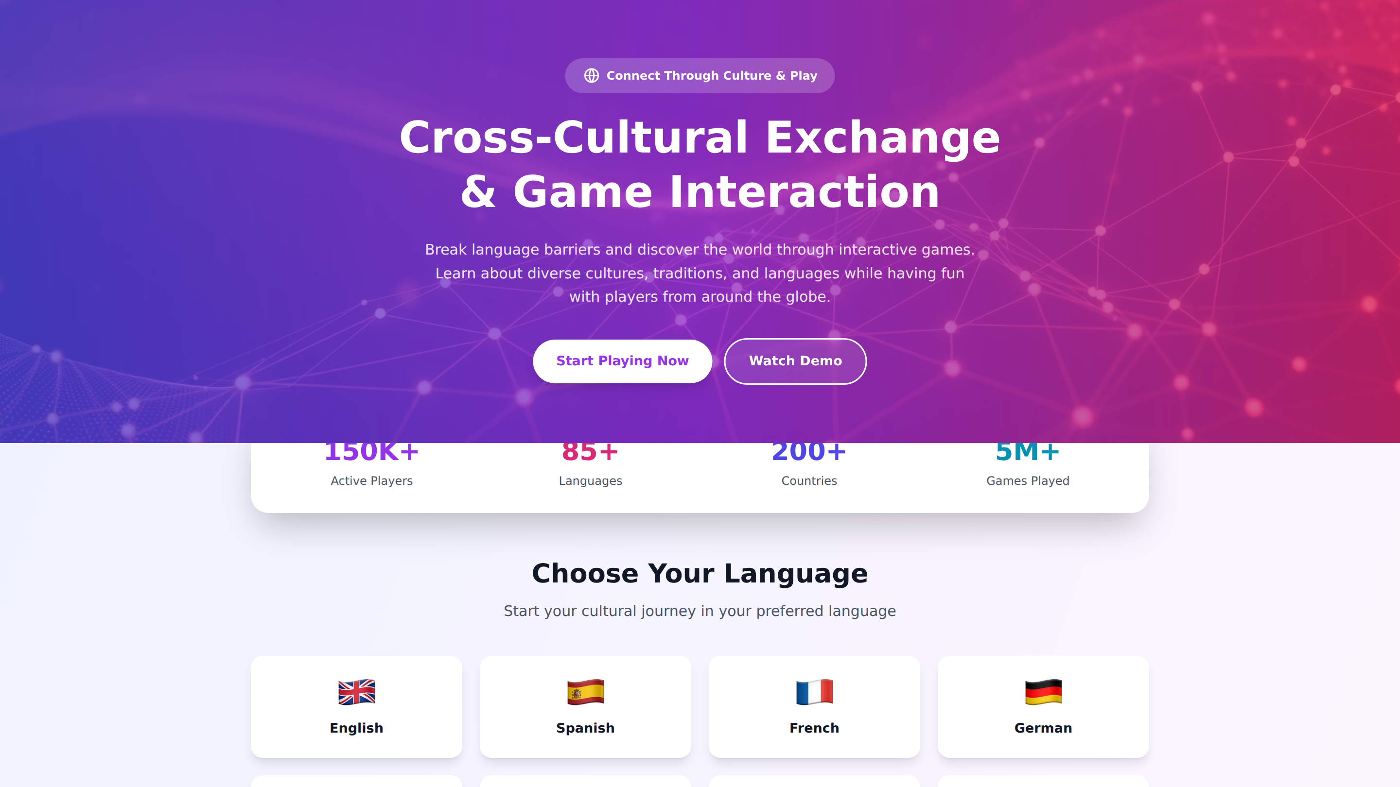 Cross-Cultural Exchange & Game Interaction