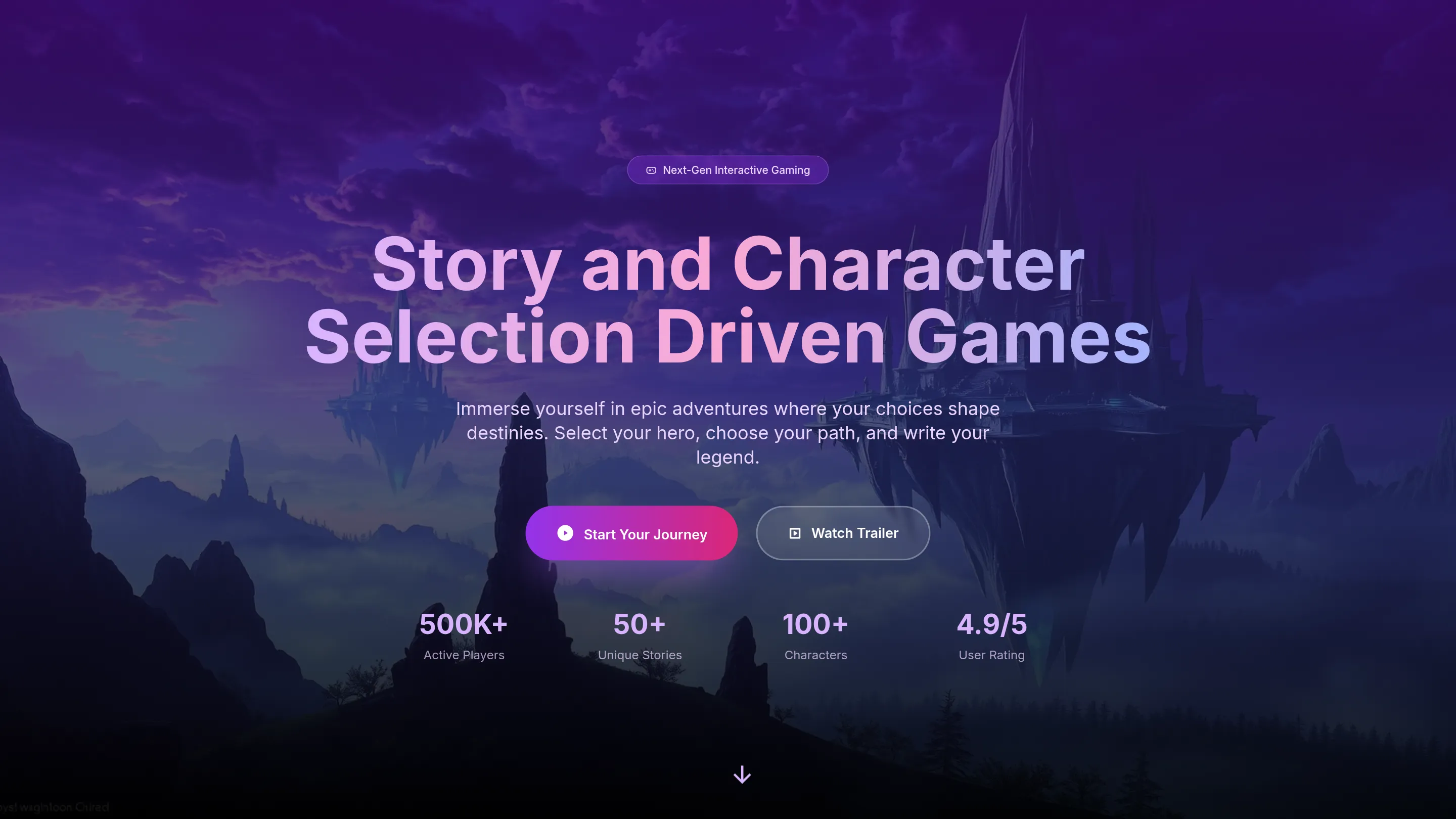 Story and Character Selection Driven Games
