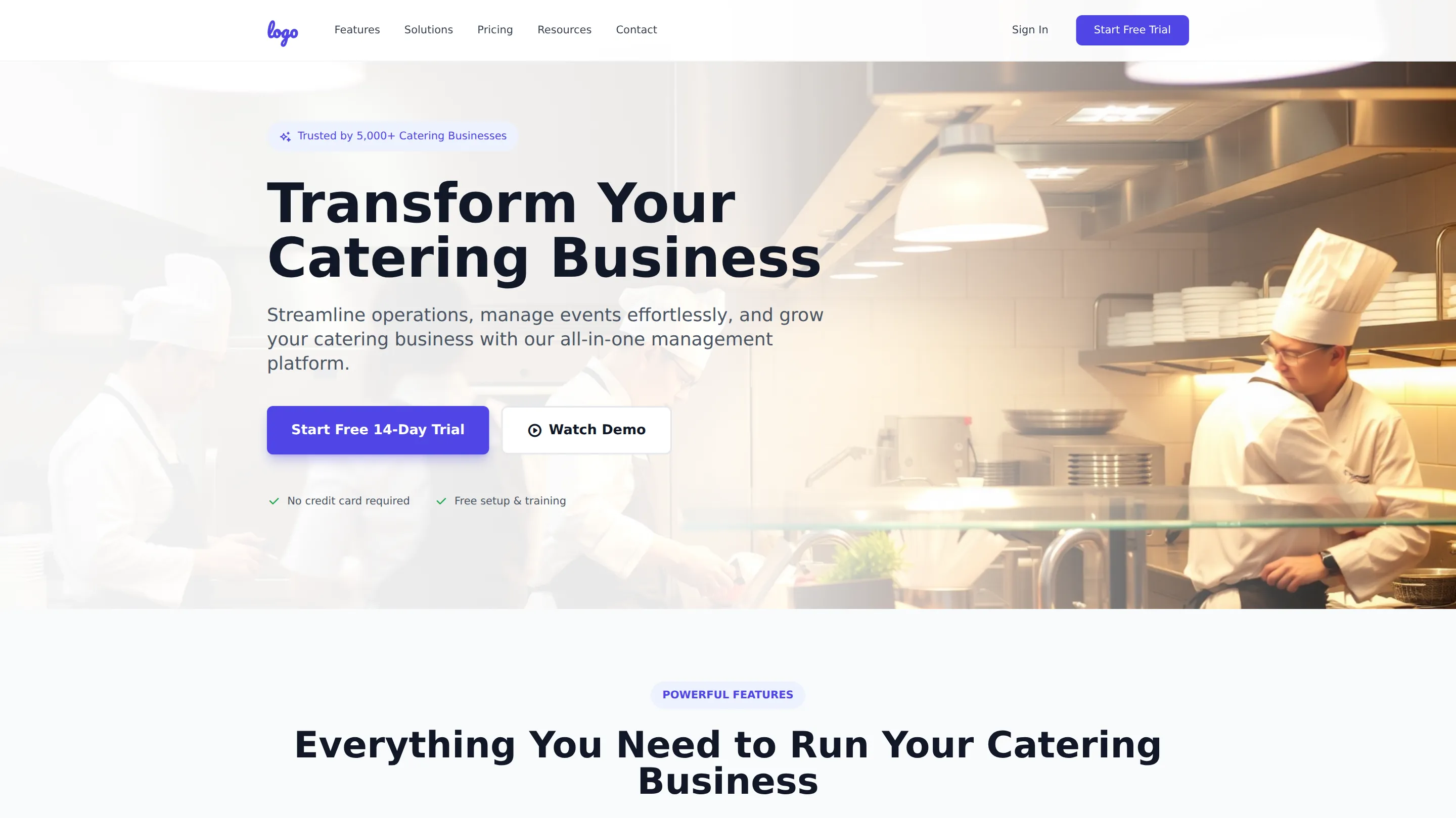 Catering Management System Development