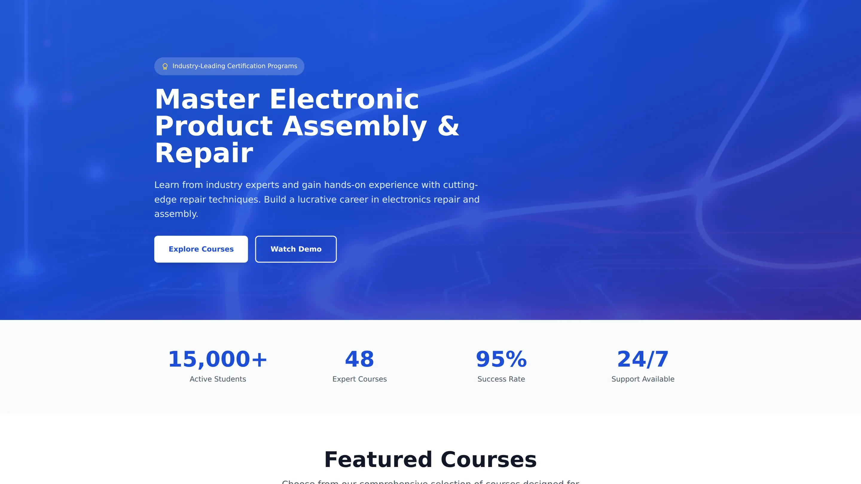 Electronic Product Assembly and Repair Courses