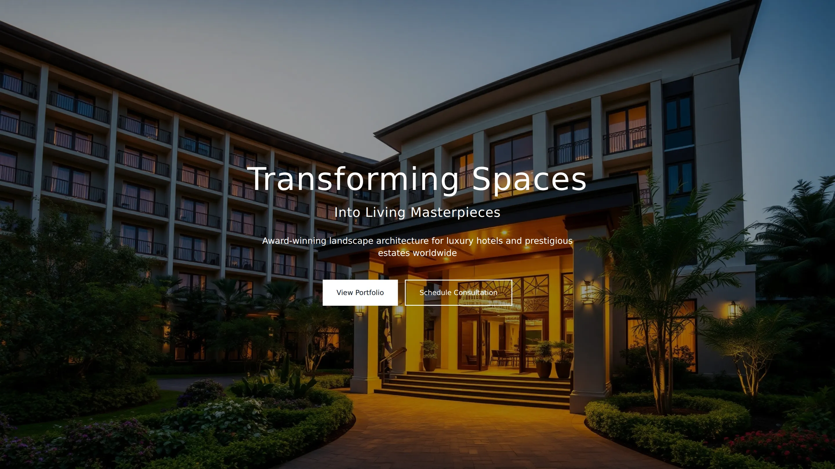 Hotel Landscape Design & Implementation