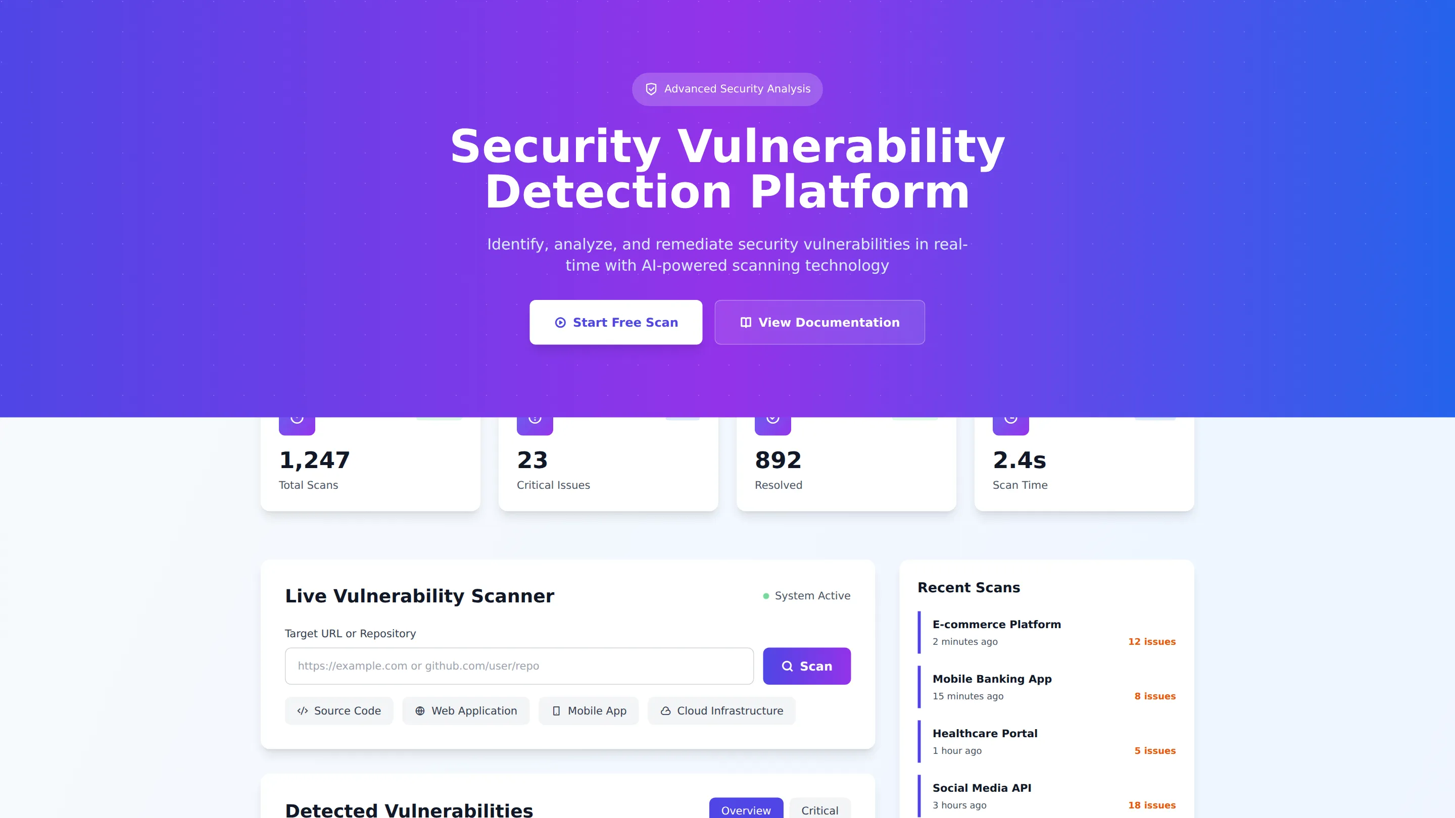 Security Vulnerability Detection