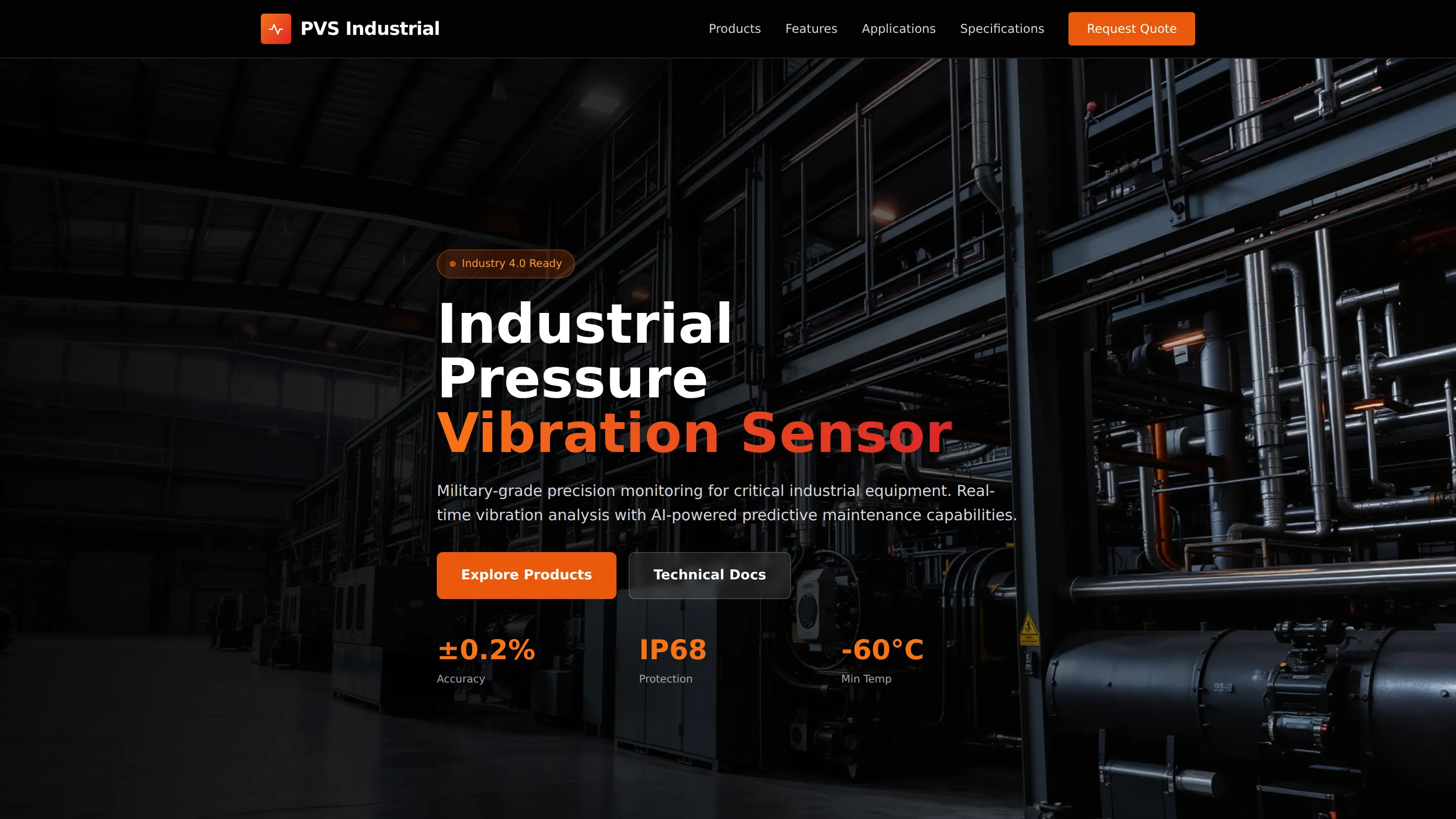 Industrial Pressure Vibration Sensor