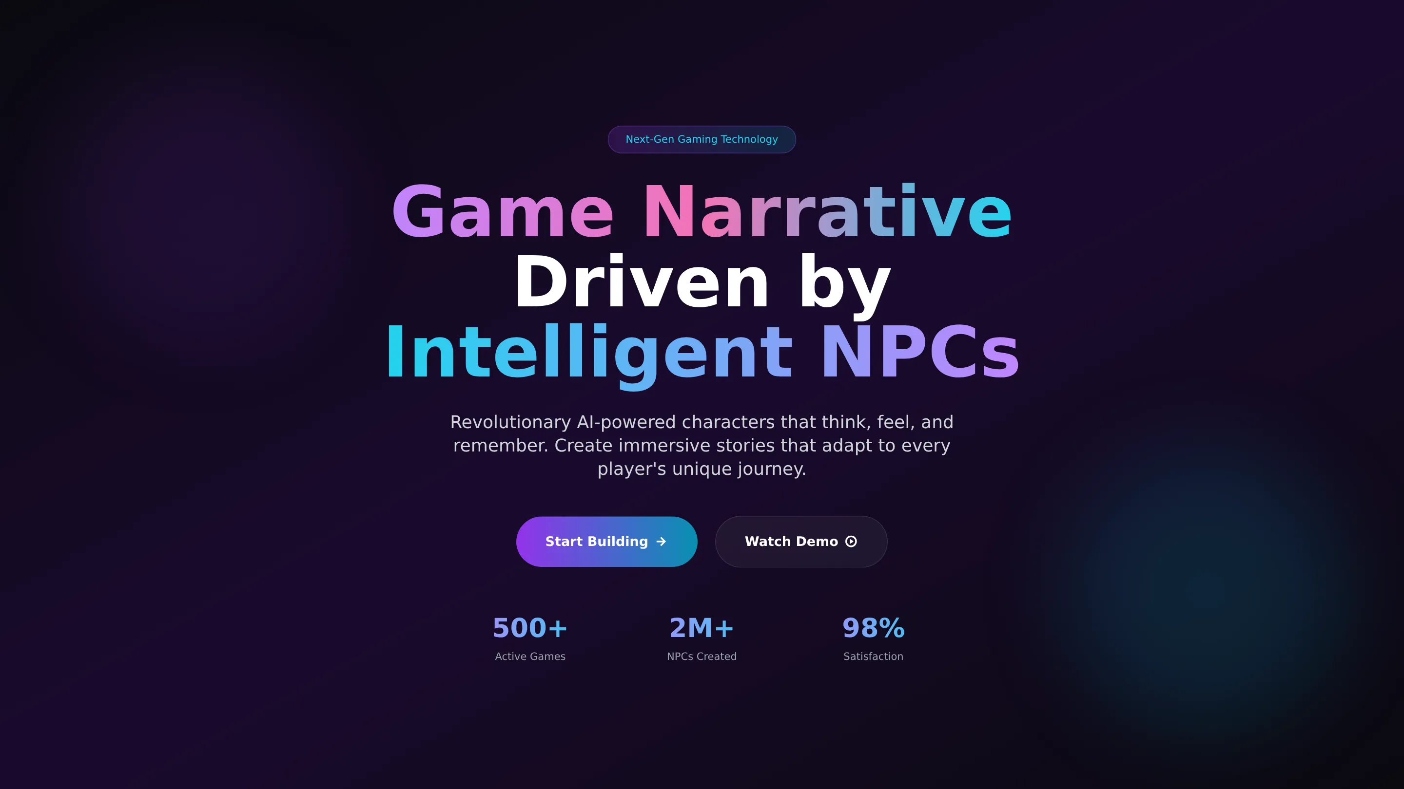 Game Narrative Driven by Intelligent NPCs