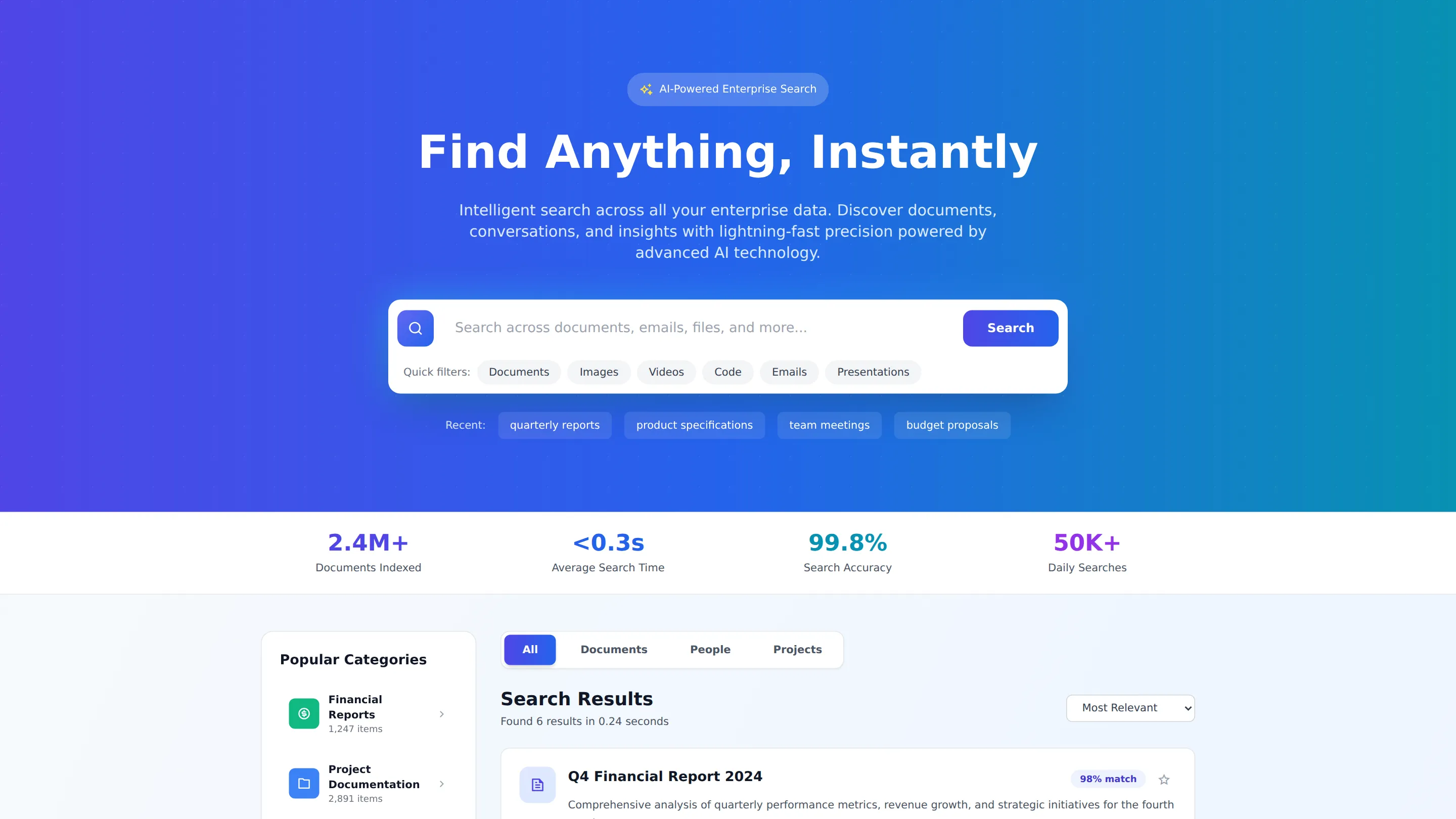 Enterprise Smart Search Tool