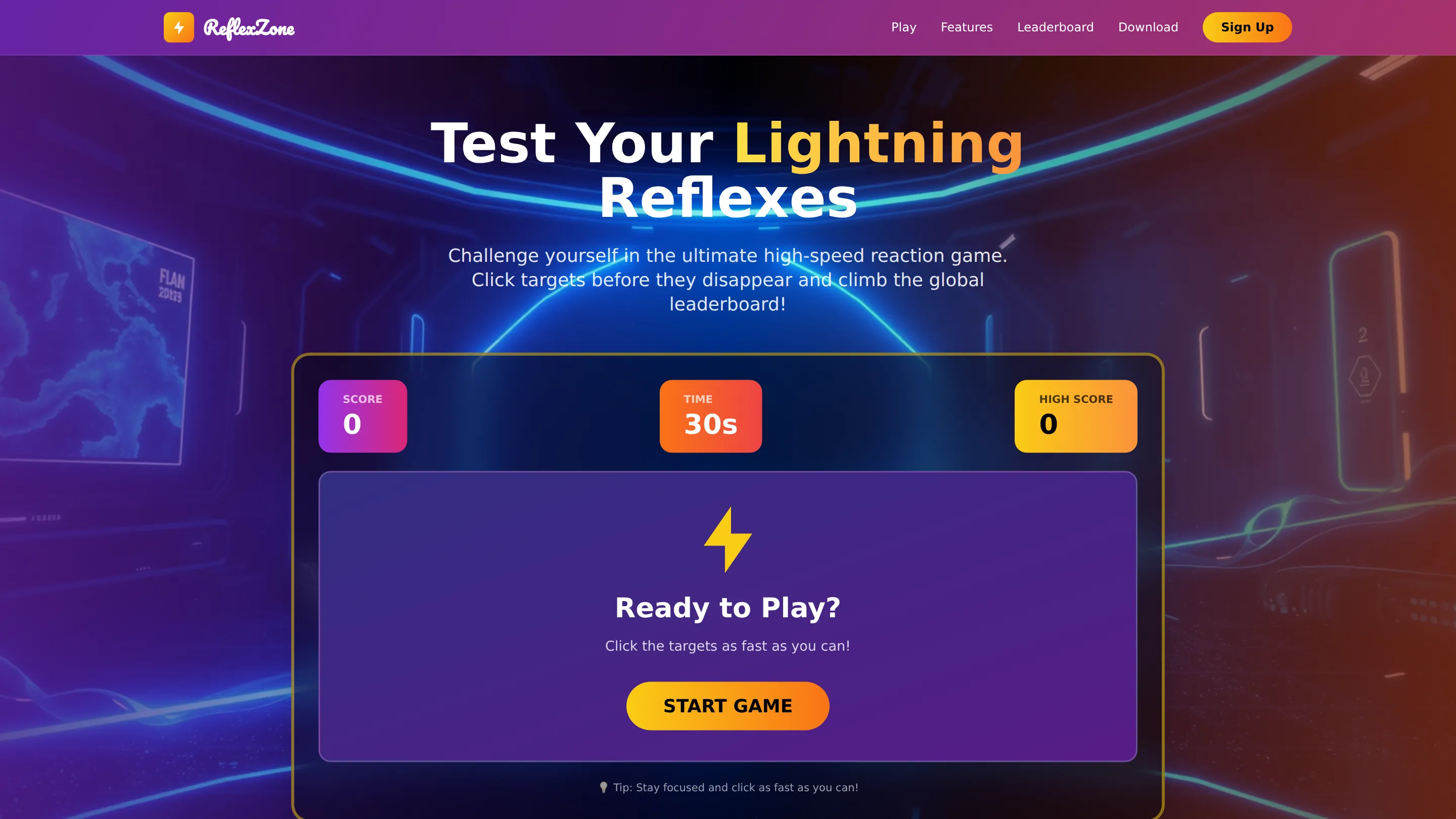 High-Speed Reaction Challenge Action Game