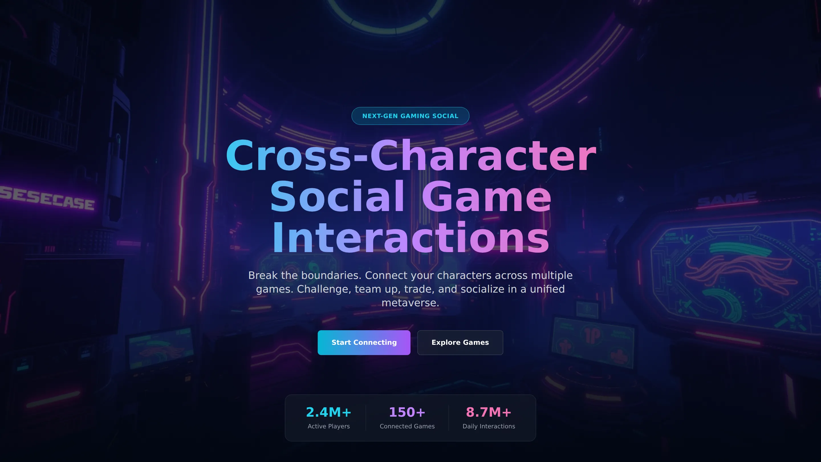 Cross-Character Social Game Interactions